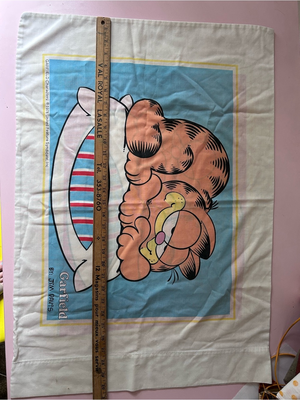 Garfield Vintage 1978 Queen size double sided Pillowcase - Picture 14 of 15
